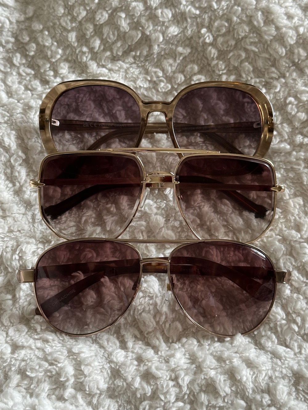gold / amber sunglasses x3 (bundle)